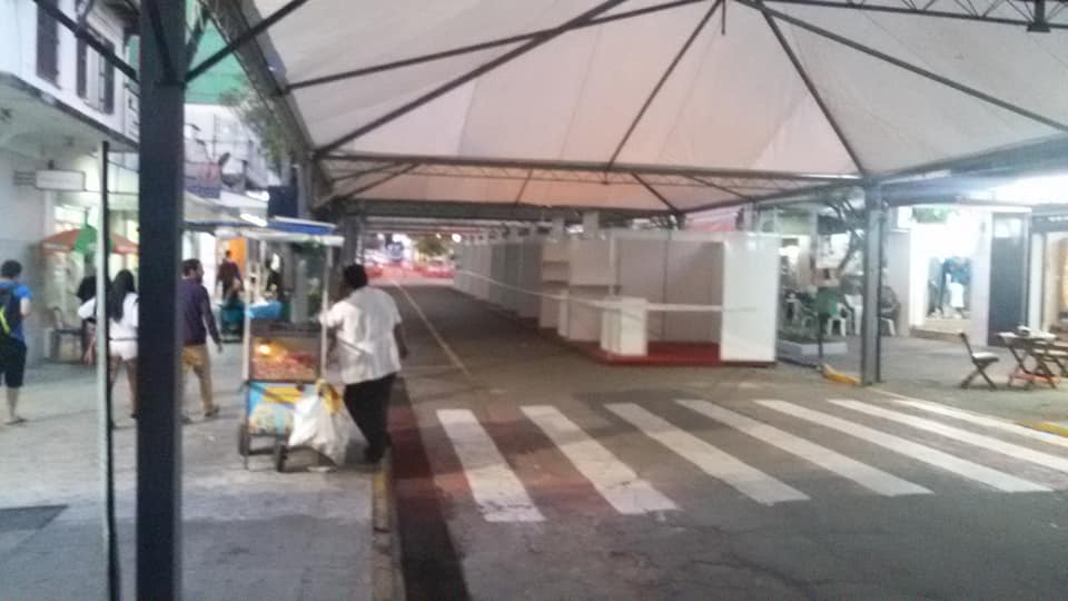 Festival Caxambu 2018 -visão dos stands onde começou
